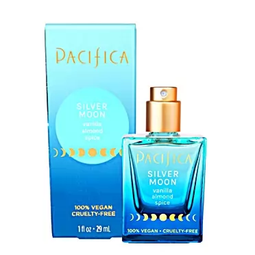 Pacifica Beauty | Silver Moon Spray Perfume | Vanilla, Almond, Spice Notes | Natural + Essential Oils | Clean Fragrance | Vegan + Cruelty Free
