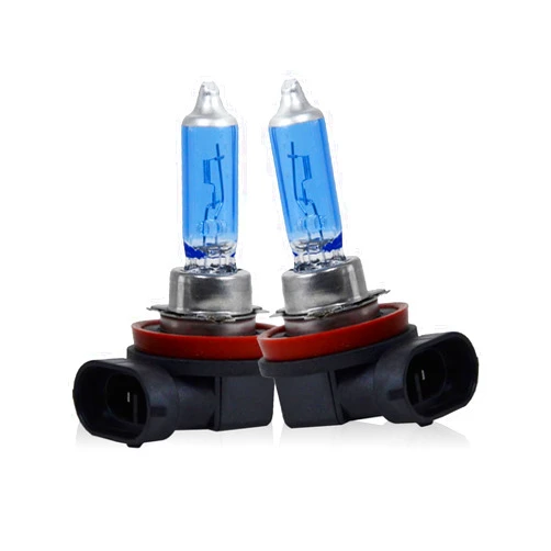 gunhunt 2 PCS H11 Halogen Bulb, PGJ19-2 Lamp Holder White Super Bright Bulb, 12V 100W High Beam Low Beam Driving Fog Light for Most Cars, SUVs, Trucks