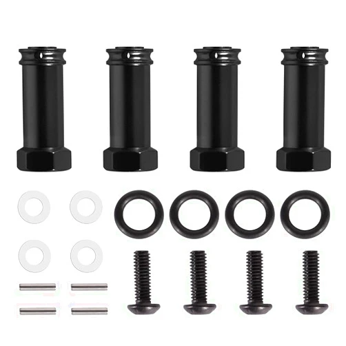 WEISHUJI 12mm Wheel Hex Hub Adapters 25mm/30mm Extension Longer Combiner, Hex Hub Adapters 25mm/30mm, Aluminum 12mm Wheel Hex Hub Adapters for Traxxas Slash 4x4 HQ 727 1/10 RC Truck Car (30mm)