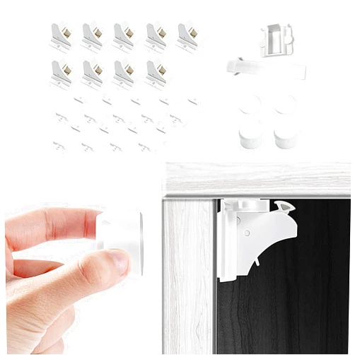 Vmaisi Baby Proofing Magnetic Cabinet Locks (9 Locks and 2 Keys)