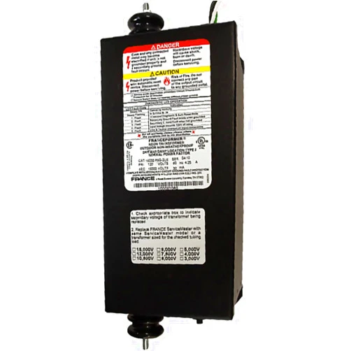 France 15030 P5G-2E 15000v 30mA 120volt Outdoor Neon Transformer - Free Sport Zone Neon Footage Chart