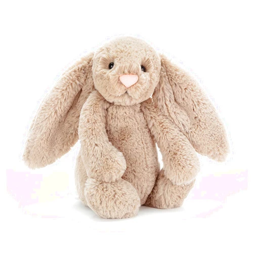 Jellycat Bashful Beige Bunny Stuffed Animal, Medium 12 inches - Rabbit and Bunny Plush Toy - Classic Children's Gift