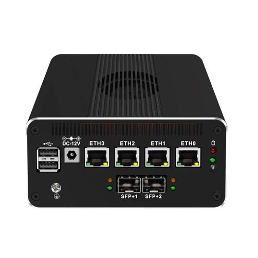 MOGINSOK Micro Firewall Appliance 10GbE Mini PC with SFP+, Intel Alder Lake N100 (4C/4T) 4xIntel I226-V 2.5GbE 2*Intel 82599ES 10GbE Firewall LTE Router Support AES-NI 8GB DDR5 128GB NVMe SSD