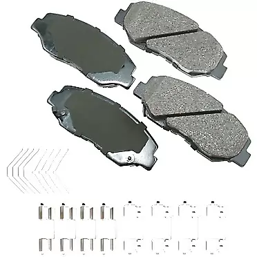 Akebono ACT914A Ultra-Premium Ceramic Front Disc Brake Pads, GREY