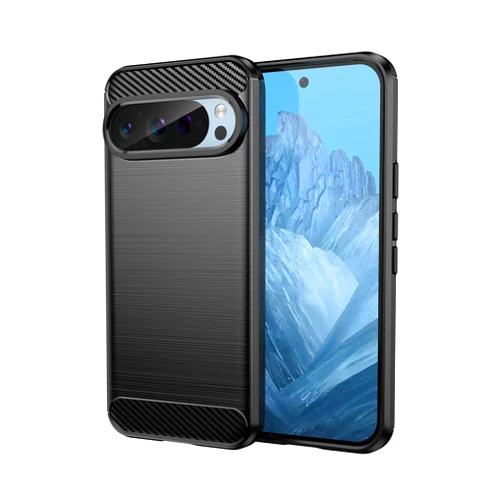 CruzerLite Case Made for Google Pixel 9 Case, for Google Pixel 9 Pro Case, Carbon Fiber Texture Design Cover Anti-Scratch Shock Absorption Case for Google Pixel 9/9 Pro (2024) (Black)