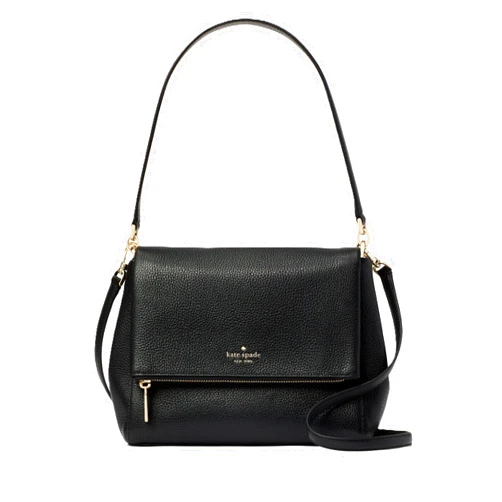 kate spade new york Women's Leila Pebbled Leather Medium Flap Shoulder Bag
