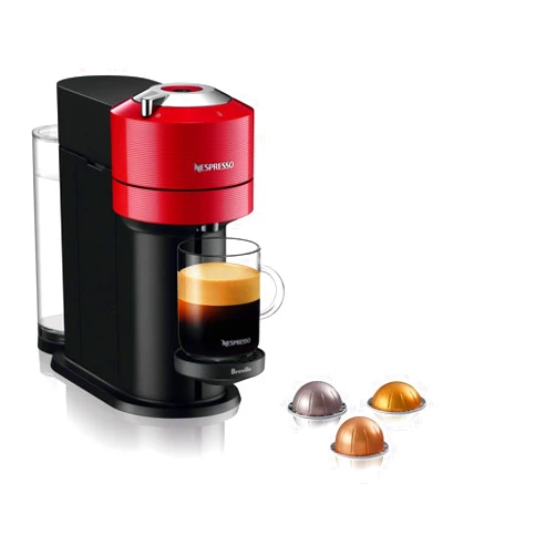 Nespresso Vertuo Next Coffee and Espresso Machine by Breville, Cherry Red, 1.1 Liters