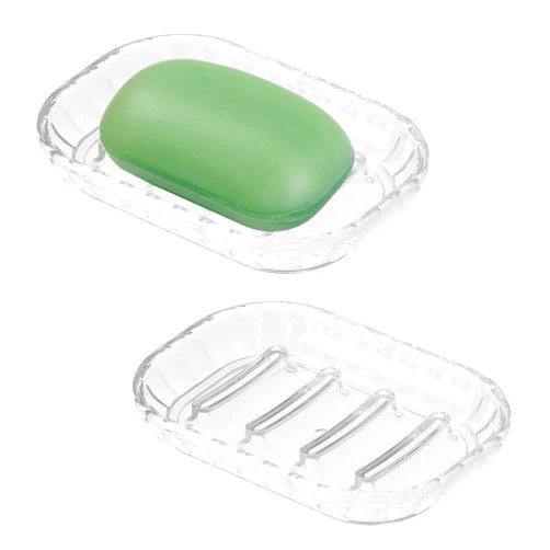 KALIONE 2 Pack Bar Soap Holders, Bathroom Soap Dishes Soup Bar Holder, Clear Soap Dishes for Bar Soap, Plastic Soap Dish for Bathroom Sink, Shower Soap Dishes, Kitchen Sink Soap Dish