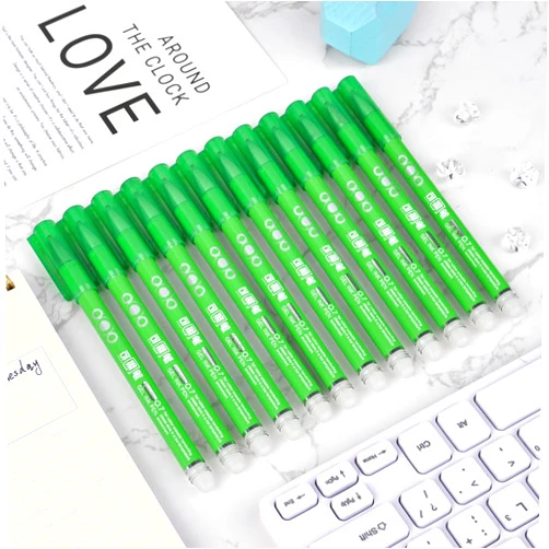 Temiary 12Pcs Erasable Gel Pens, Make Mistakes Disappear, Green Color Inks for Completing Sudoku and Crossword Puzzles (Green)
