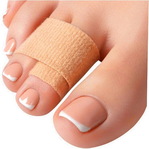 Homergy Hammer Toe Straightener Corrector Splint - 4 Broken Toe Wraps, Brace Orthopedic Separator, Cushioned Bandages, Heal Wrap Toe Straighteners for Crooked Toes, Align Hallux Valgus (Beige)