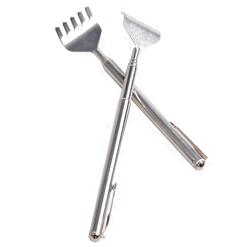 DayCount® Pack of 2 Extendable Back Massagers, Stainless Steel Scratcher Foldable Portable Purse Size Claw