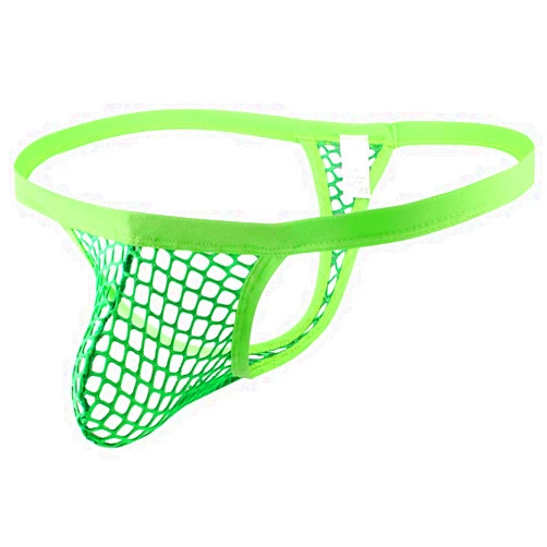 Swbreety Men's See Through Fishnet G-String Tong Underwear