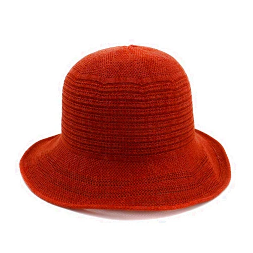 ASDFFG Sun Hat Panama Straw Summer Beach Folding Lady Ms. Adjustable Casual Wide-Side Sun Hat Crochet Simple (Color : Wine red, Size : 56-58cm)