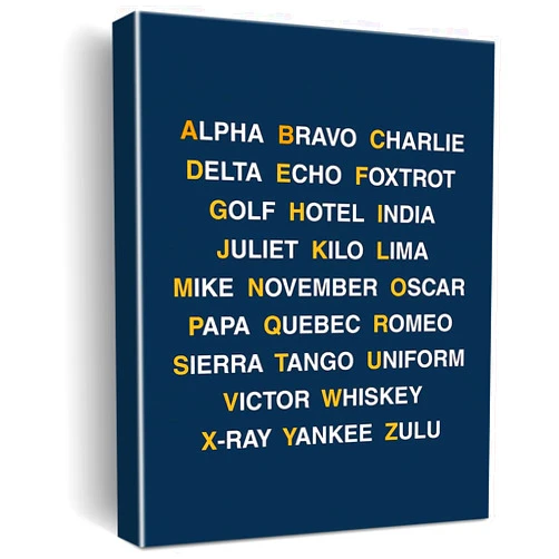 Nvhai Phonetic Alphabet Canvas Painting Airplane Decor Aviation Art Prints for Home Boys Room Playroom Nursery Wall Decor Framed Artwork Pilot Gifts(12x15 Inch)
