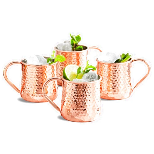 KITESSENSU Moscow Mule Mugs Set of 4 | 18 oz Hammered Copper Mugs Keep Cocktails Well-chilled | Copper Cups for Drinking Cocktails