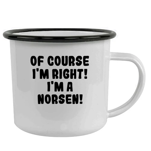 Molandra Products Of Course I'm Right! I'm A Norsen! - Stainless Steel 12Oz Camping Mug, Black