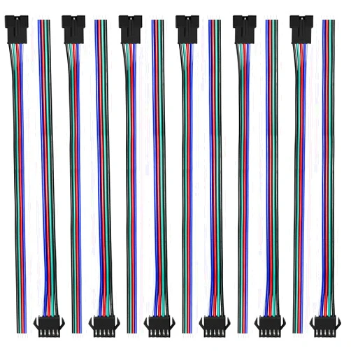 VISDOLL 30 Pairs JST SM 5 Pin Connectors Female/Male 20AWG Wire 15cm Cable LED Strip Connector for 5050 RGBW RGBWW LED Strip Light