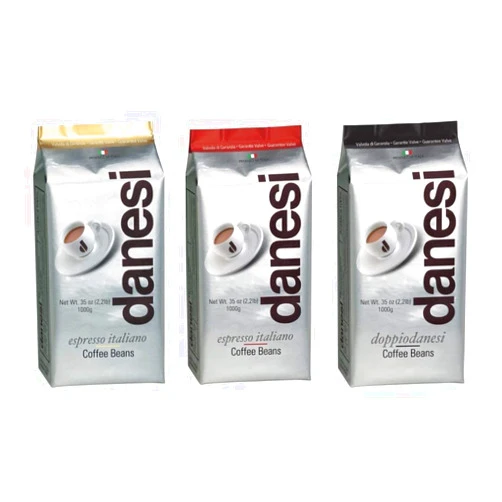 D DANESI CAFFÈ Danesi Caffe' Italian Espresso Whole Bean Coffee Sampler Pack, 2.2lb Bags - Gold, Classic and Doppio