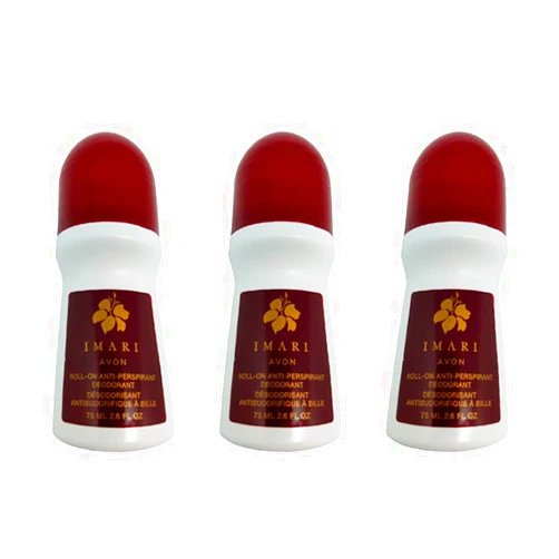 Avon Imari Roll-on Deodorant. Quick Drying, Anti-Staining and Long-lasting Odor Protection. Serene Scent For Women. 2.6 Oz / 75 ml. Pack of 3
