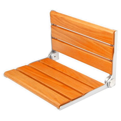 FinityPro Wall Mounted Folding Shower Seat,Solid Wooden Folding Shower Chair,Support 400lbs,Wall Mounted Fold up Shower Chair,Wall-Mounted Fold Up Bathroom Shower Seats and Benches Visit The FinityPro Store