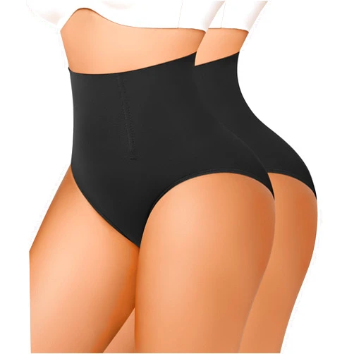 Nebility 2 Piece Tummy Control Shapewear Butt Lifting Underwear Seamless Panties for Women Under Dress Faja Body Shaper