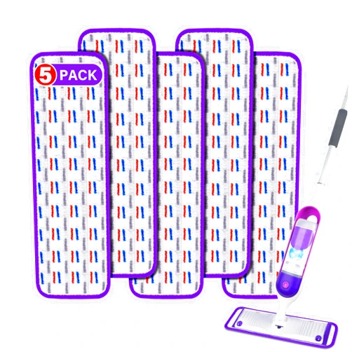 FORSPEEDER 5 PACK Reusable Mop Pads for Swiffer PowerMop, Power Mop Pads Power Mop Refills 15'' Microfiber Mop Pads Refills for Swiffer Power Mop Hardwood Floor Cleaning, Dry Wet Spray Mop Floor Mop Pads Refills