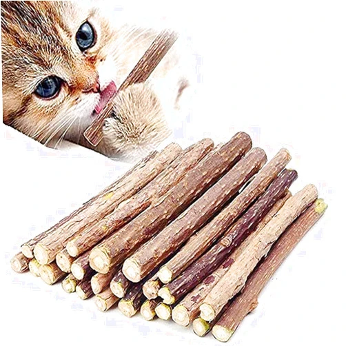 Ueerdand 10 PCS Catnip Sticks Organic Cat Chew Toys Natural Plant Matatabi Silvervine Chew Sticks Cat Teeth Cleaning Chew Toy Cat Kitten Kitty 1