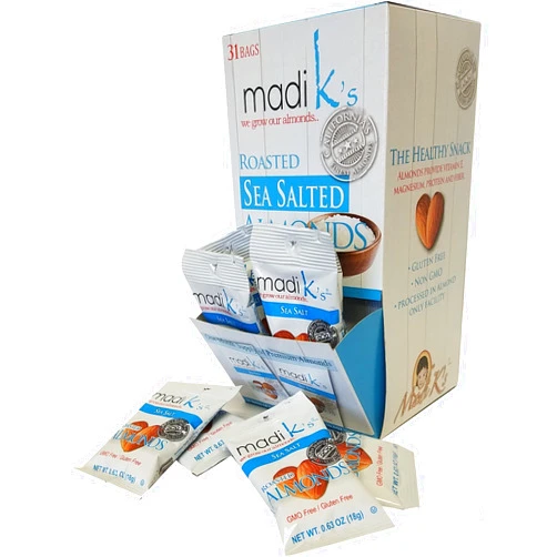Madi K's Almonds, Sea Salt, 31 Count (Pack of 1)