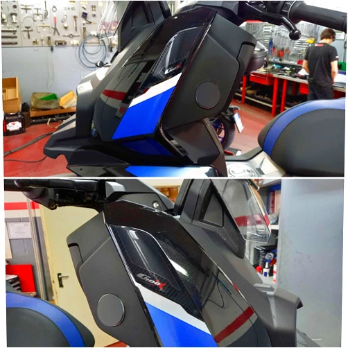 labelbike - 3D Gel Resin Stickers Side protections Scooter fairings Corner Protectors Compatible with BMW C400X 2021-2023