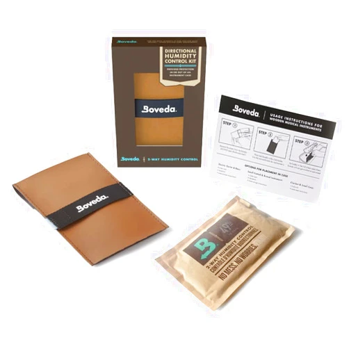 Boveda for Music: Directional Humidity Contol Starter Kit – Includes 1 Holder + 1 Standard Size 49% RH Balances Humidity to Keep a Wood Instrument Play-Ready When Its Out of its Case