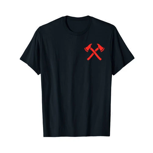BoredKoalas Wildland Firefighter Shirts Gifts Crossed Firefighter Axes Wildland Firefighting Fireman Gift T-Shirt