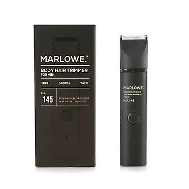 MARLOWE. M BLEND Marlowe. No. 145 Body Hair Trimmer for Men, Forest Black, Lightweight Waterproof Personal Groomer, Ceramic Blades, Adjustable Comb Lengths & Rechargeable Battery for Head to Toe Male Grooming