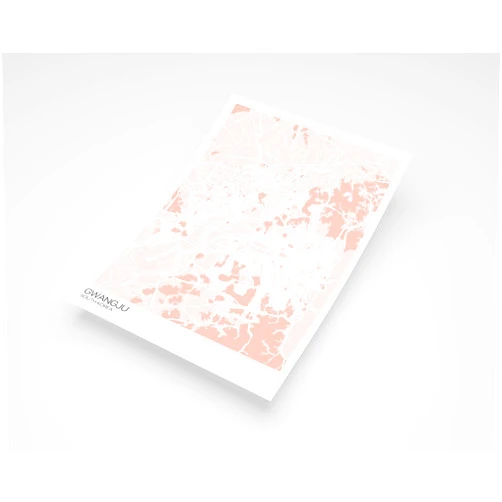 MG Global Modern Poster of Gwangju South Korea 6 | 11x17 12x18 16x24 24x36 Maximal Unframed Artwork Print | Maximalism Hometown City Wall Art for Gift | Maximalist Home Office Decor