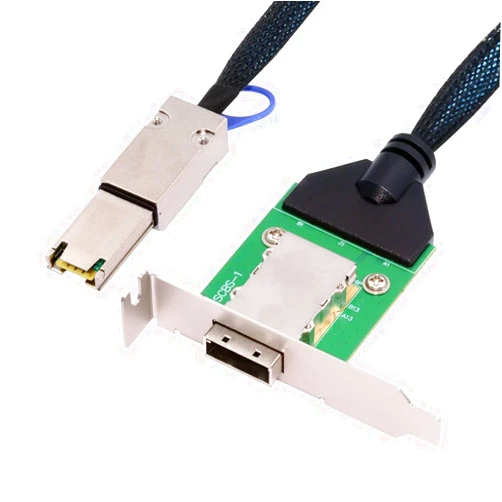 chenyang Mini SAS SFF-8088 to SFF-8088 26Pin External Extension Data Cable PCBA with Low Profile Bracket