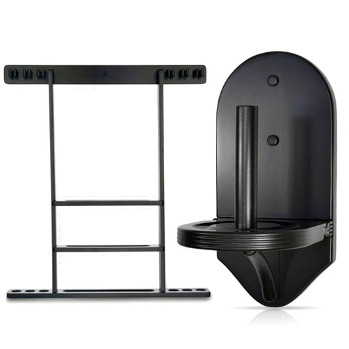 BILLIARDS XPRESS Pool Cue Rack & Billiard Hand Chalk Holder Bundle - Racks Only - Blacks