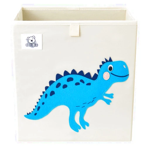 CLCROBD Foldable Animal Cube Storage Bins Fabric Toy Box/Chest/Organizer for Toddler/Kids Nursery, Playroom, 13 inch (Dino T-Rex)