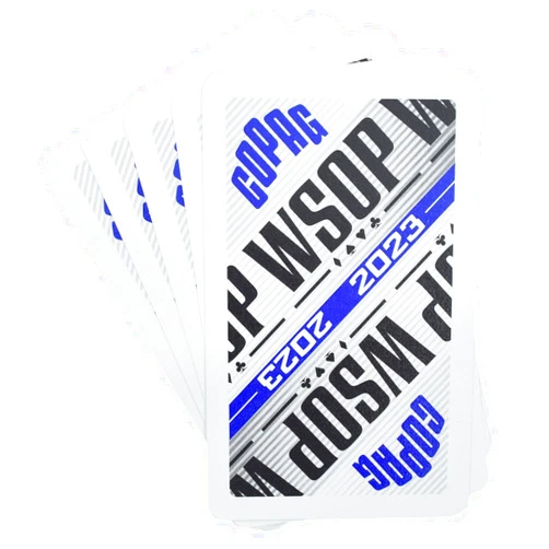 Generic Copag WSOP 2023 Tournament Used Modern Design 100% Plastic Playing Cards - Narrow Size (Bridge) Regular Index (Blue)