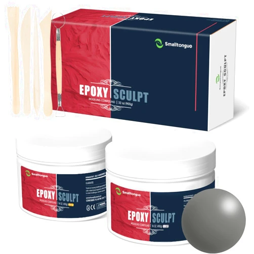 Smalltongue AB Epoxy Sculpt Clay, 2 Part Modeling Compound (A & B) 2 Pound, Epoxy Sculpture Modeling Paste Clay, for Modeling, Repair, Fill Up Retrofit and Sculpture, Natural Colors