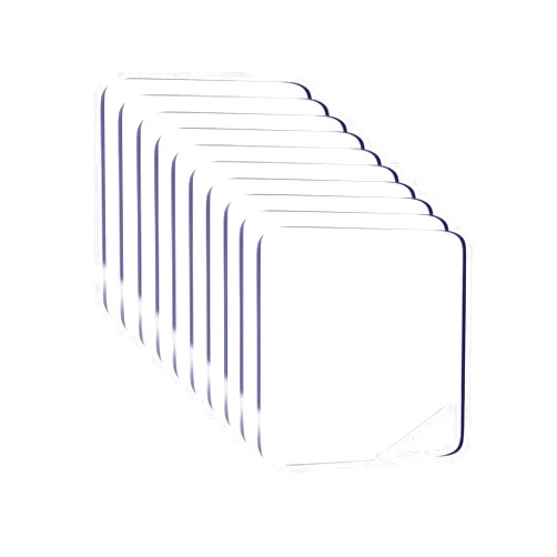Medsuo 10pcs Clear Double Sided Adhesive Pads for Mounting Waterproof 2.4inch Double Sided Sticker Super Strong Heavy Duty Washable Sticky Patch Walls Hanging Nano Gel for DIY Craft Home Office