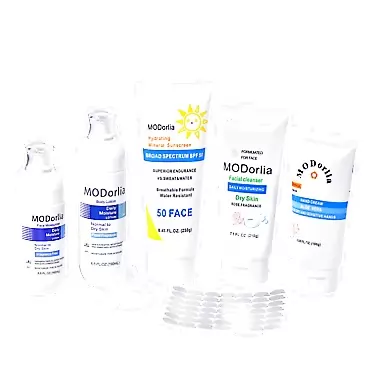MODorlia Hidden container, five -piece makeup supplies empty bottle. (Blue)