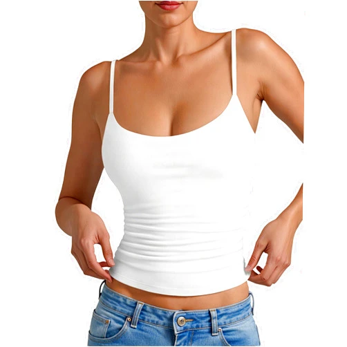 AURUZA Tank Tops for Women, Camisole Tops Double Lined Sleeveless Going Out Summer Tops Basic Spaghetti Strap Cami Shirts