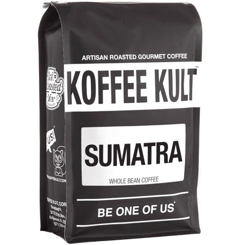 Koffee Kult Sumatra Coffee Beans Dark Roast - Indonesian Fresh Roasted Coffee Beans (Whole Bean, 12oz)