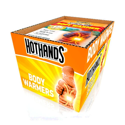 HotHands 12 Hour Adhesive Body Warmers - Bulk Value Pack of Air Activated Warmers - 20 Individual Warmers - Up to 240 Hours of Consistent Heat - On The Go Warmth for Cold Weather Activities