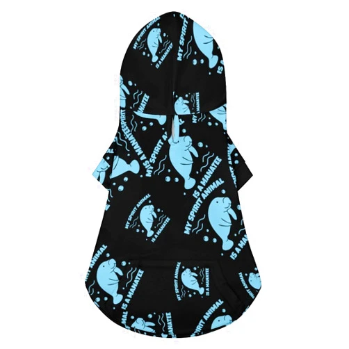 Zenladen1478 My Spirit Animal is A Manatee Dog Hoodie Luxury Dog Clothes Winter Dog Jacket Pet Clothes Hoodie French Bulldog Teddy Pug Puppy Clothes XL