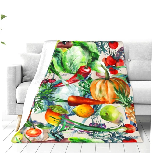 Salelf Vegan1 Soft Throw Blanket Comfy Flannel Blanket Anti-Pilling All Season Warm Blankets for Couch, Bed, Cozy Warm Thick Furry Blanket for Women, Men (40