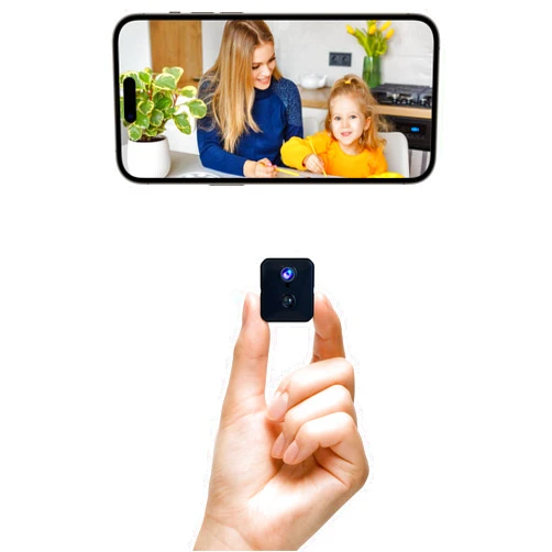javiscam Mini Camera, 4K HD Nanny Cam for Home with Longer Battery Life, Motion Detection, App Control, Cloud & SD Storage, Wireless Camera for Pet/Baby/Nanny Surveillance