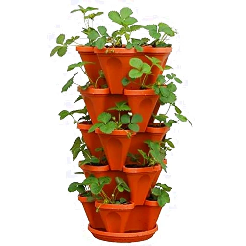 Mr. Stacky 5-Tier Strawberry Planter Pot, 5 Pots