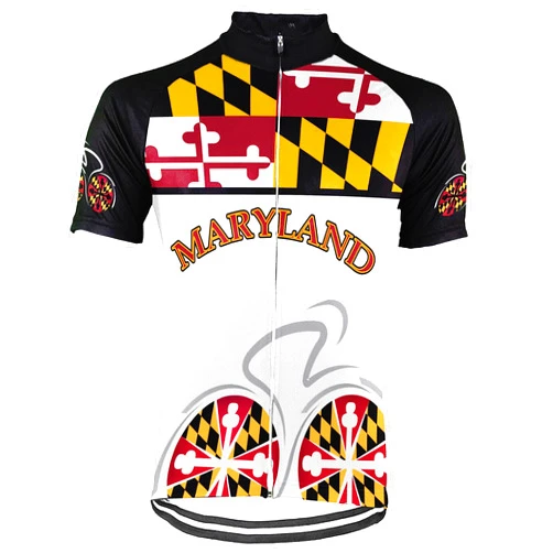 OSCYCLINGAMZ Customized Maryland Short Sleeve Cycling Jersey for Men