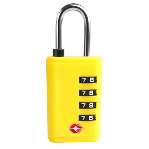 UP Security Travel Luggage Locks TSA Approved, Combination Padlock with Open Alert Indicator for Travel Accessories, Combo Lock with Code for Gym Locker, Suitcase, Cabinet, Gun Case, Toolbox (Yellow)