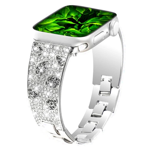 NEWLOTSE Sparkling Bling Bands Compatible with Apple Watch Bands iWatch Series 9/8/7/6/5/4/3/2/1/SE,Crystal Bling Bracelet,Women Dressy Metal Jewelry Bracelet For Womens